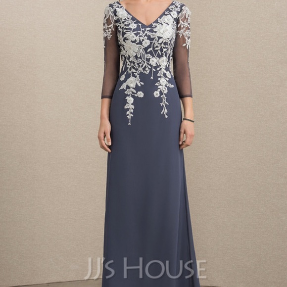 JJ House - Grey Mother of the Bride Dress - Picture 1 of 8